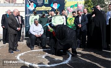 آیین کلنگ زنی ساخت سومین کلانتری منطقه هشت