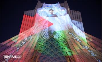 ویدئومپینگ محکومیت جنایت رژیم صهیونیستی در میدان آزادی 3