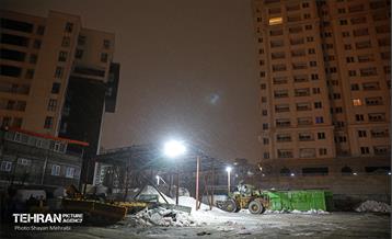 بازدید معاون خدمات شهری از سایت‌های برف‌روبی شهرداری تهران 4