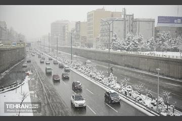 ترافیک روان در روز برفی تهران 5