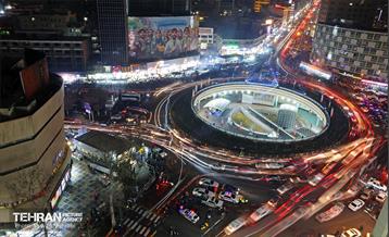 نورافشانی میدان ولیعصر(عج) به مناسبت نیمه شعبان 1