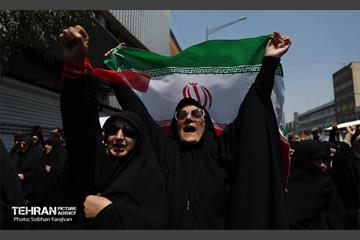 راهپیمایی مردمی علیه تهاجم رژیم صهیونیستی به ایران 14