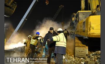 سومین شب عملیات امداد ونجات حادثه پلاسکو 4