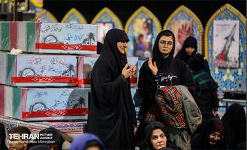 مراسم وداع با پیکرهای مطهر ۱۱۰ شهید گمنام دفاع مقدس 19