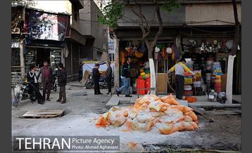 سنگ فرش شدن خیابان پامنار‎  18