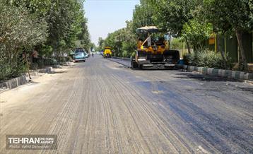 عملیات تراش و روکش مکانیزه آسفالت در سطح منطقه ۱۷