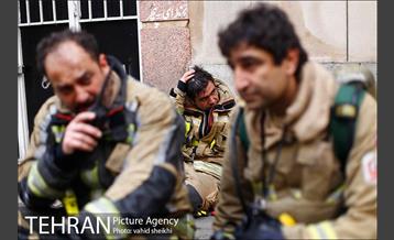 پایان عملیات اطفای حریق ساختمان برق حرارتی میدان ولیعصر 7