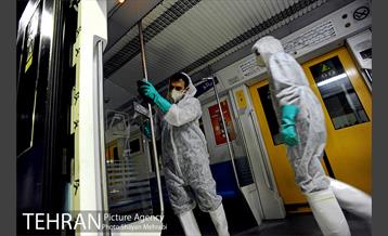 عملیات ضد عفونی کردن مترو تهران 9