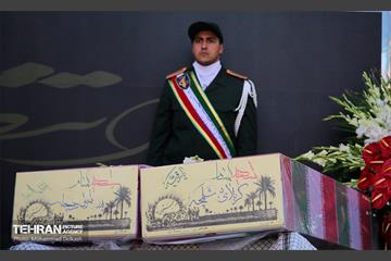 تشییع دو شهید گمنام در منطقه 15