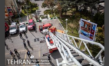 مانور عملیات آتش نشانی در شمال تهران 20