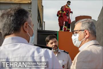 بازدید مدیرکل دفتر شهردار تهران از مرکز آموزش های آتش نشانی 22