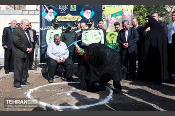 آیین کلنگ زنی ساخت سومین کلانتری منطقه هشت