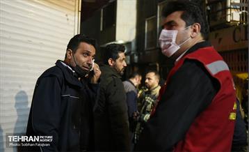 آتش سوزی در خیابان بهار تهران 38