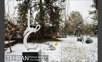 روز برفی تهران در پارک شهر 9