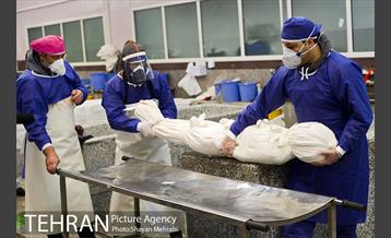 تطهیر و تدفین جانباختگان کرونایی در بهشت زهرا(س) 4