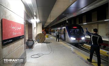 تست گرم بخش شمالی خط ۶ مترو تهران 28