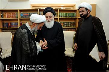 دیدار حجت‌الاسلام صادق‌زاده با تعدادی از مراجع عظام تقلید و علما در شهر مقدس قم 13