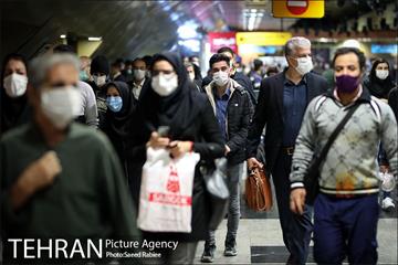 بازدید سخنگوی دولت از طرح استفاده اجباری ماسک در مترو 7