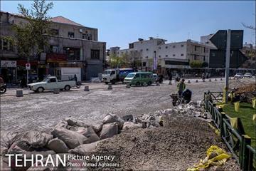 پروژه سنگ فرش میدان بهارستان  1