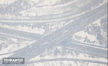 تهران برفی از نمای برج میلاد 40