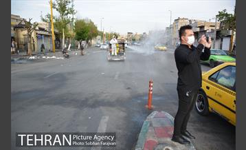 عملیات ضدعفونی معابر محله شوش  12