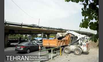 عملیات جمع آوری پل گیشا و احداث زیرگذر 22