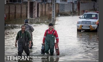 عملیات تخلیه آب از محلات گمیشان 9