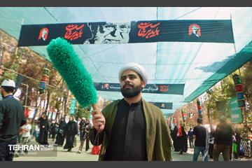 مواکب پذیرایی از زائران رهبر شهید در مراسم وداع
