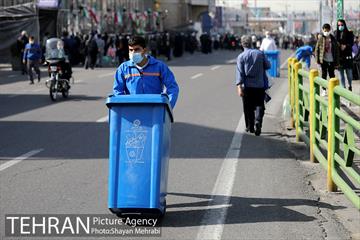 خدمات شهرداری تهران در پایان راهپیمایی ۲۲ بهمن 11