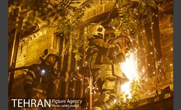 آتش سوزی گسترده در خیابان امیرکبیر 19