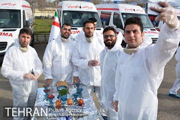 تحویل سال نو در پایگاه عملیات ویژه اورژانس تهران 16