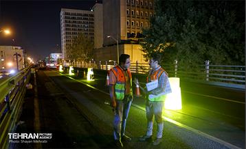 مرمت و بازسازی روکش پل تقاطع حافظ و طالقانی 12