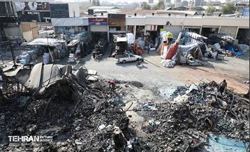 بازار آهن شآداباد پس از آتش سوزی 18