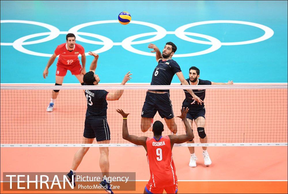 دیدار والیبال ایران و کوبا در المپیک ریو 22