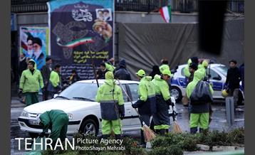 خدمات شهرداری تهران در پایان راهپیمایی یوم الله 22 بهمن 23