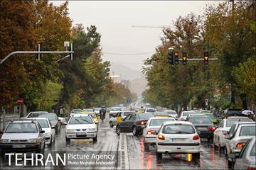 بارش باران پاییزی در تهران 5