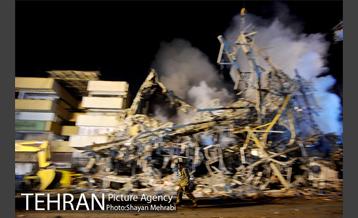 امداد رسانی شبانه در حادثه پلاسکو 14