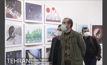 بازدید مدیران شهری و اعضای شورای شهر تهران از نمایشگاه تهران از منظر هنرمندان-4