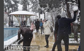 بارش برف در میدان نبوت (هفت حوض) 6