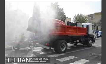 عملیات ضد عفونی معابر شهری منطقه 17 4