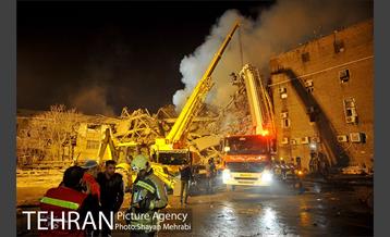 امداد رسانی شبانه در حادثه پلاسکو 2