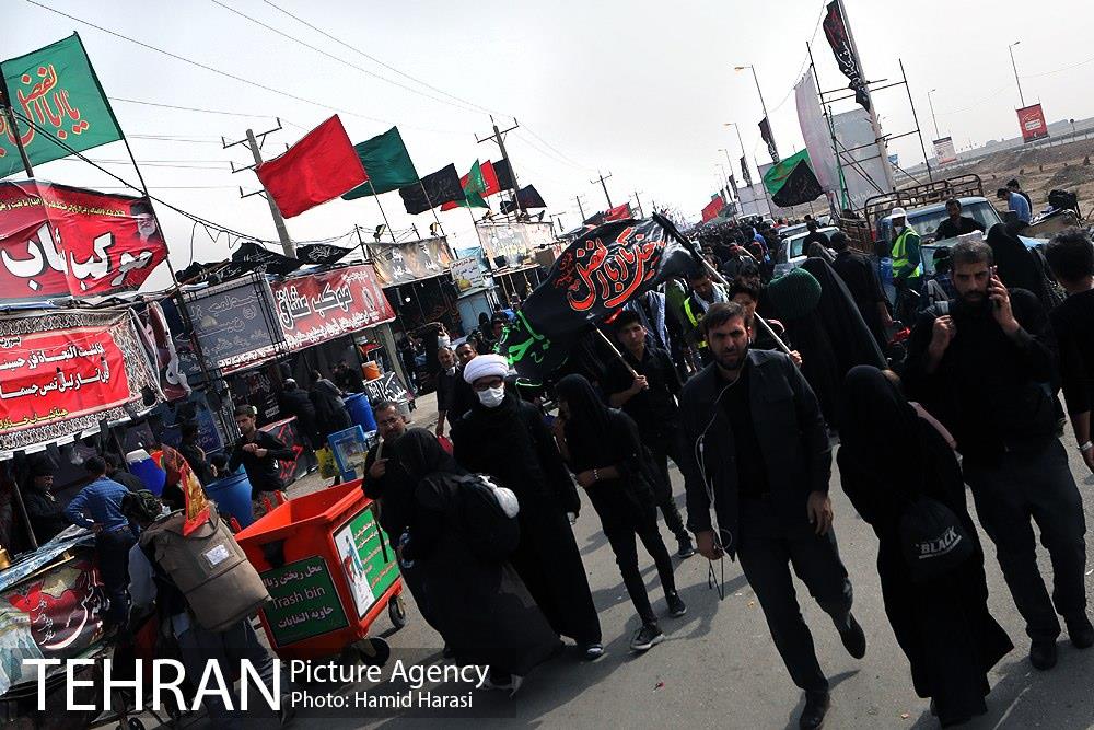 ارائه خدمات نیرو های خادم الحسین (ع) در مرز شلمچه 1