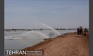 عملیات تخلیه کامل آب شهرک مسکونی پیام اهواز 25