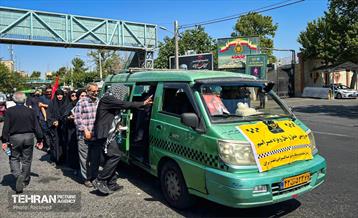 خدمت‌رسانی رایگان تاکسی‌های شهری به شرکت‌کنندگان مراسم تشییع پیکر آقای شهید ایران 5