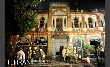 آتش سوزی ساختمان میدان حسن آباد 8