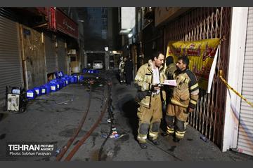آتش سوزی در خیابان بهار تهران 34