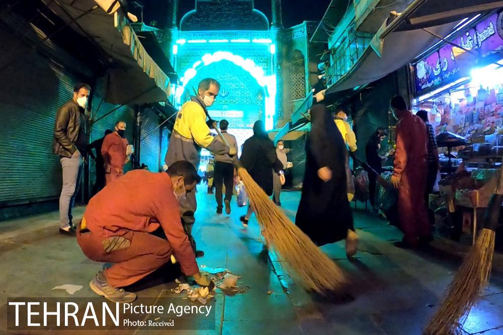 اقدامات شهرداری منطقه ۲۰ در لیالی قدر اطراف حرم حضرت عبدالعظیم حسنی(ع) 1