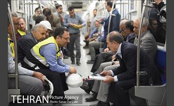 بازدید معاونت حمل و نقل و ترافیک شهرداری تهران و اعضای شورای شهر تهران از عملیات تکمیلی خط ۷ 9