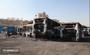 خسارات وارده به اتوبوس‌های شهر تهران 43