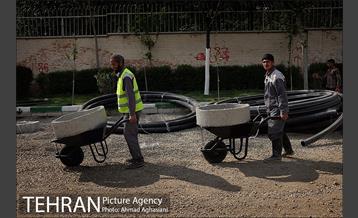 سنگ فرش خیابان پامنار‎ 1